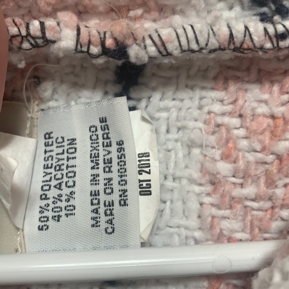 Pink + White Poncho Large - Picture 4 of 6